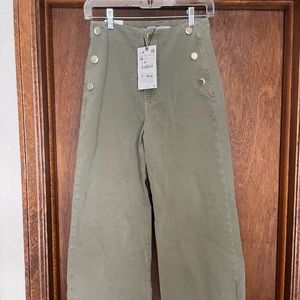 Zara wide leg cropped